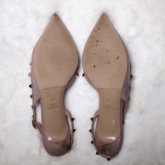 ❤️SOLD❤️Valentino rockstud slingback nude 39 - Picture 5 of 10